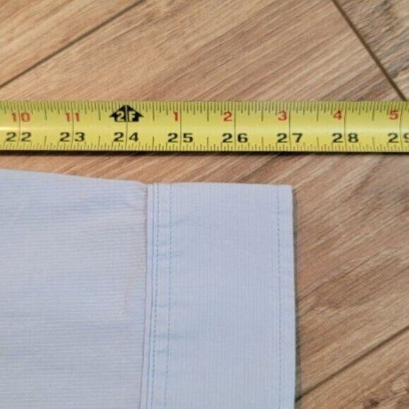 Five Four Dress Shirt Men's Sz 2XL Pinstripe Button Up Light Blue NWT - Picture 9 of 10